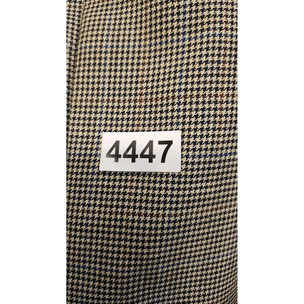 Ralph Lauren Blazer Mens 44R Brown Houndstooth Wool‎ Sport Coat Jacket Check